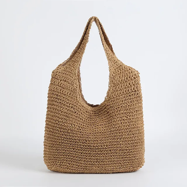 W&W Mode | Strohtasche Geflochtene Tasche Leicht & Strapazierfähig Lässige Sommertasche