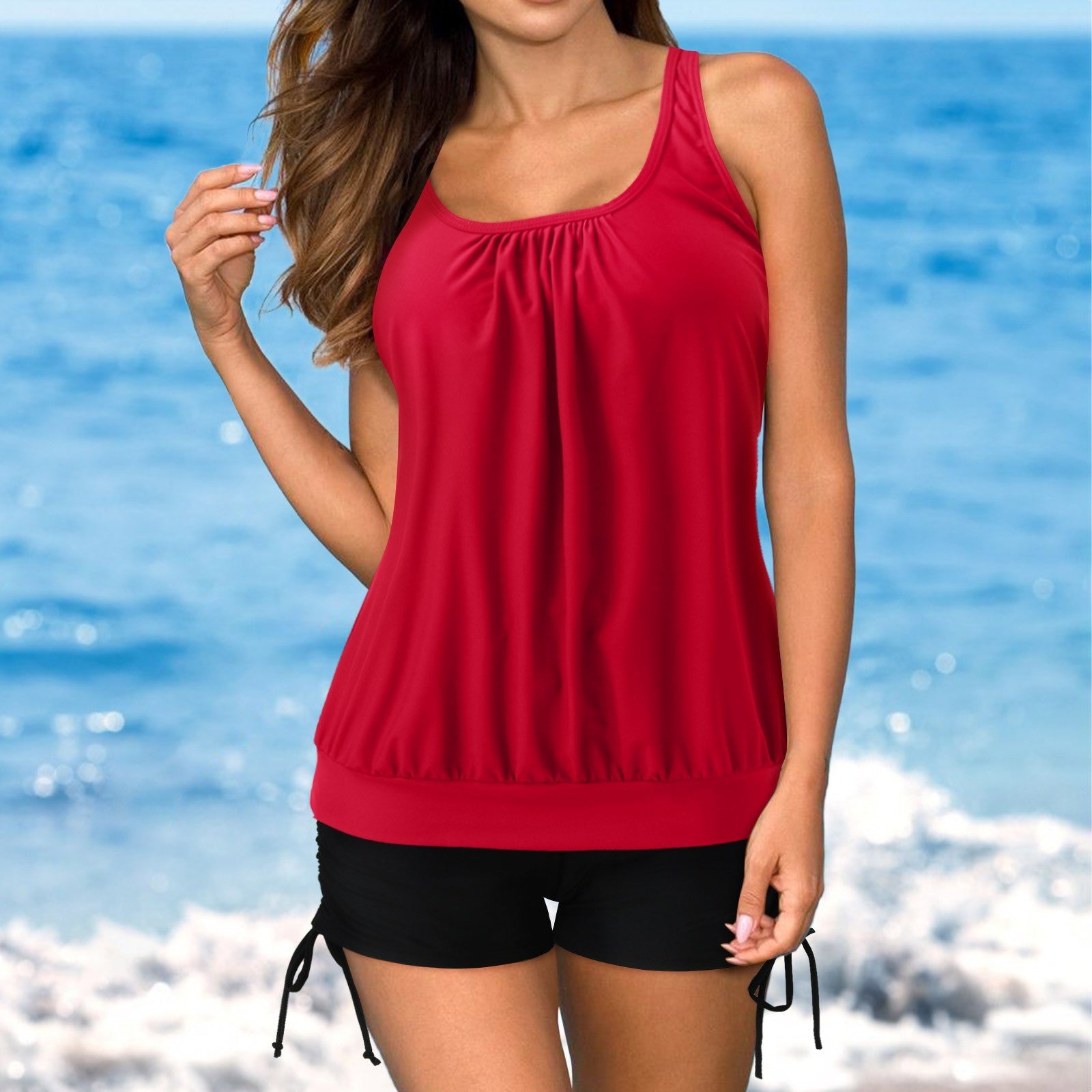 WW, kurzer, bequemer Tankini von ByVera mit U-Ausschnitt