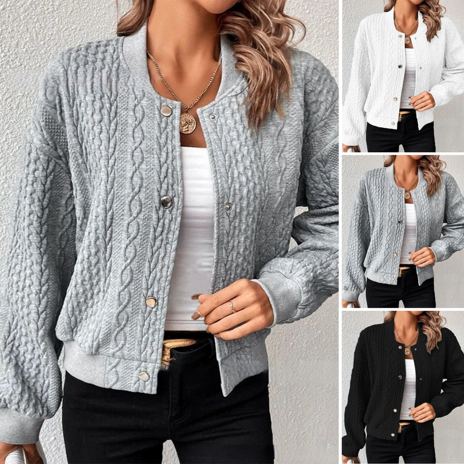 Solide Strickjacke mit Knopfleiste 2024