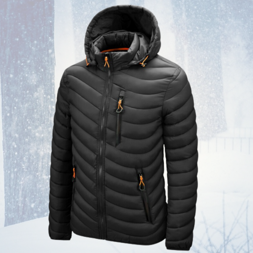 Wasserdichte Hybridjacke mit abnehmbarem Hut
