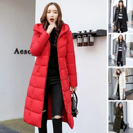 Schicke Winterjacke mit Kapuze Winddicht Schnee Parka Puffermantel