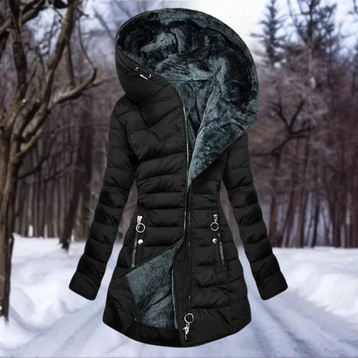 W&W Mode | Schicke Winterjacke mit Kapuze und Plüsch für Frauen