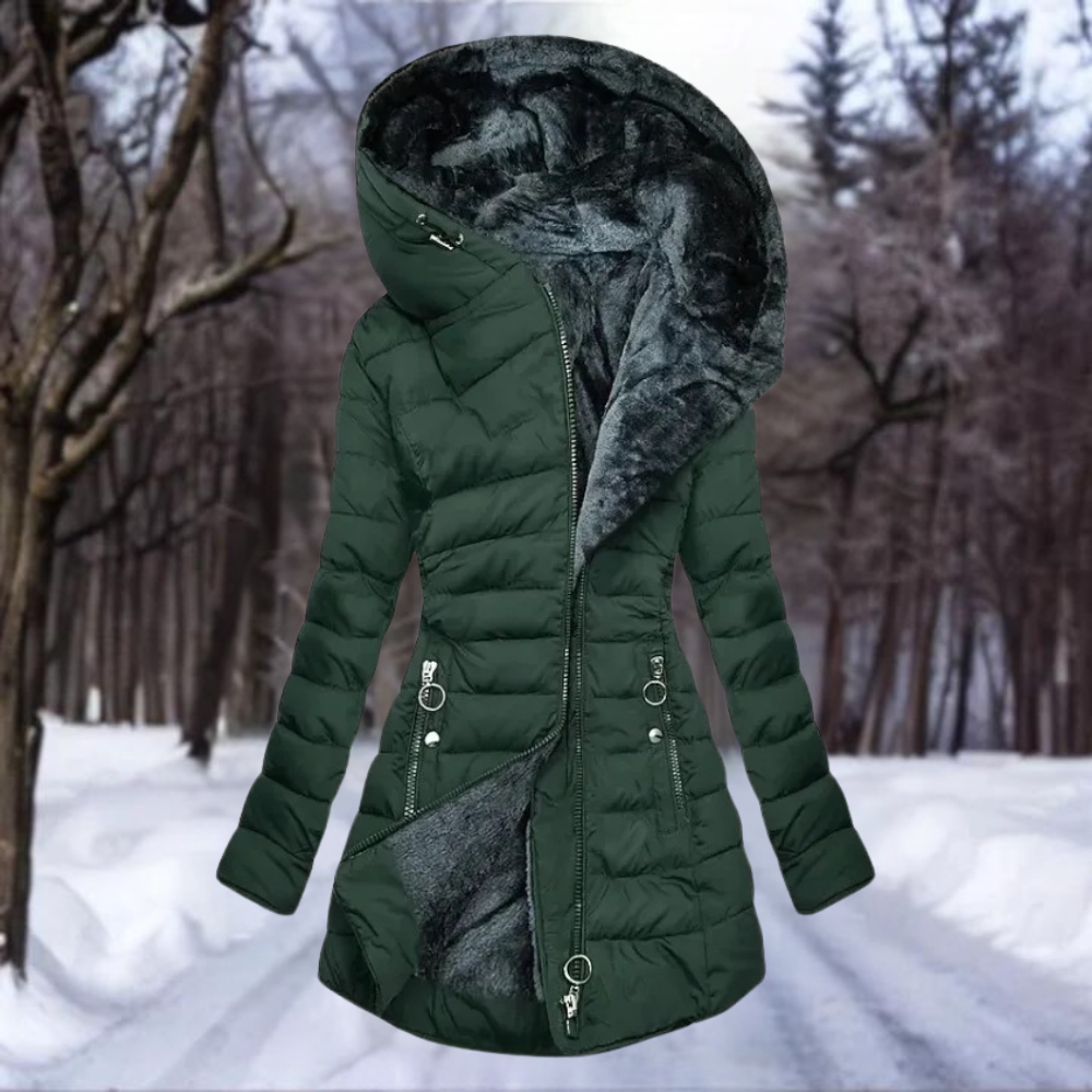 W&W Mode | Schicke Winterjacke mit Kapuze und Plüsch für Frauen