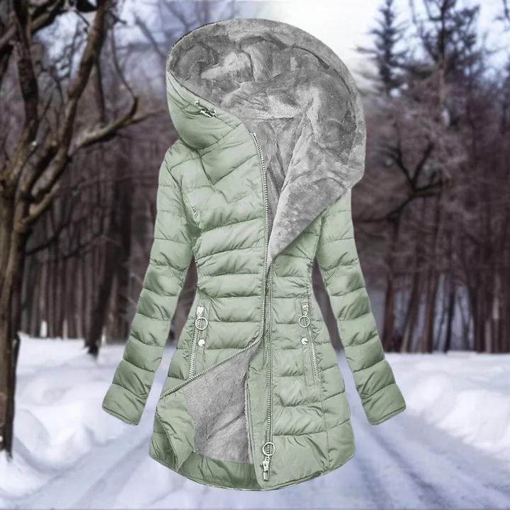 W&W Mode | Schicke Winterjacke mit Kapuze und Plüsch für Frauen