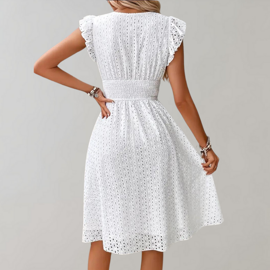 WW - Elegantes Sommerkleid mit Rüschen