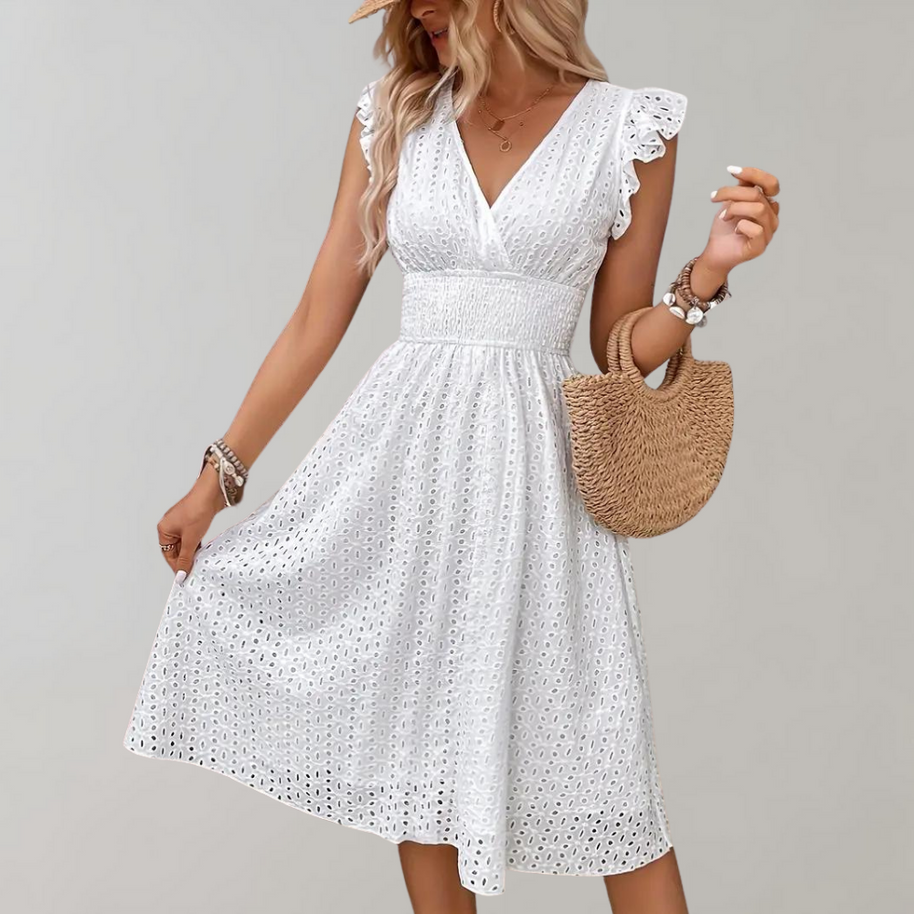 WW - Elegantes Sommerkleid mit Rüschen