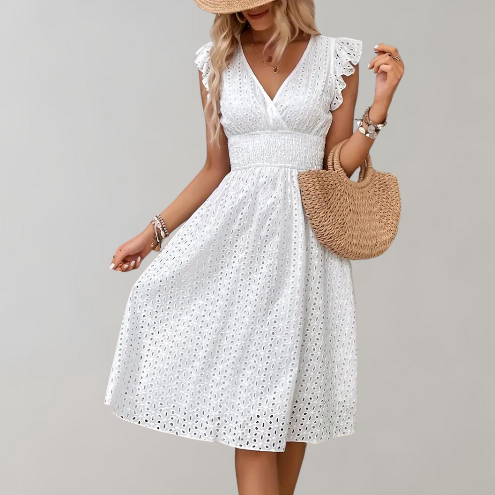 W&W Mode - Elegantes Sommerkleid mit Rüschen
