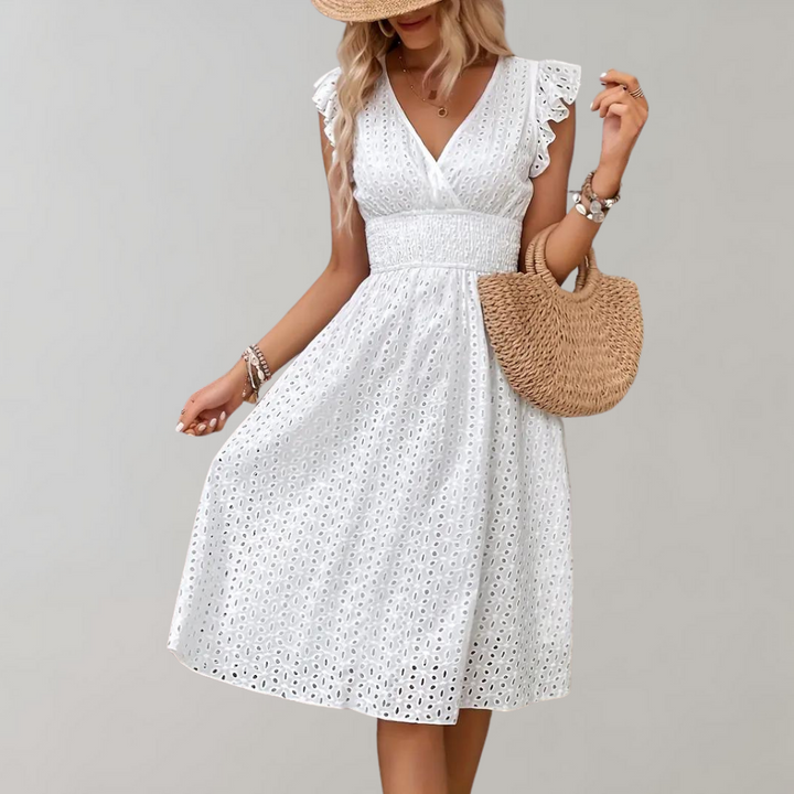 W&W Mode - Elegantes Sommerkleid mit Rüschen