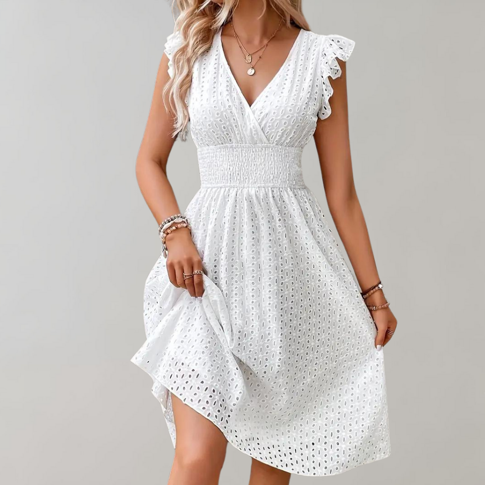 W&W Mode - Elegantes Sommerkleid mit Rüschen
