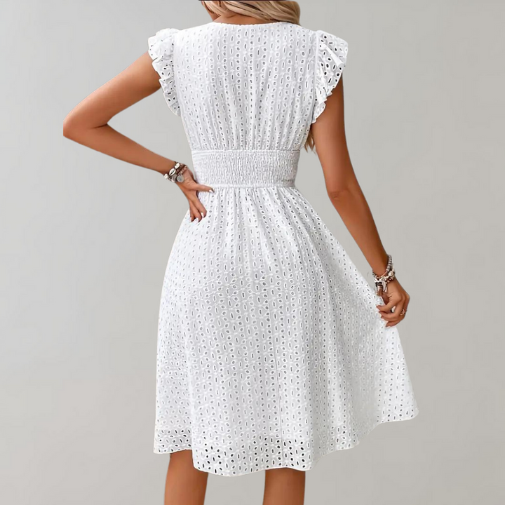W&W Mode - Elegantes Sommerkleid mit Rüschen