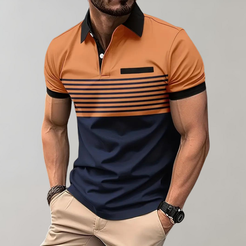 WW | Lässiges Gestreiftes Polo Für Herren