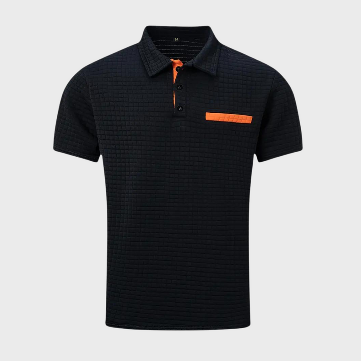 W&W Mode - Texturiertes Poloshirt