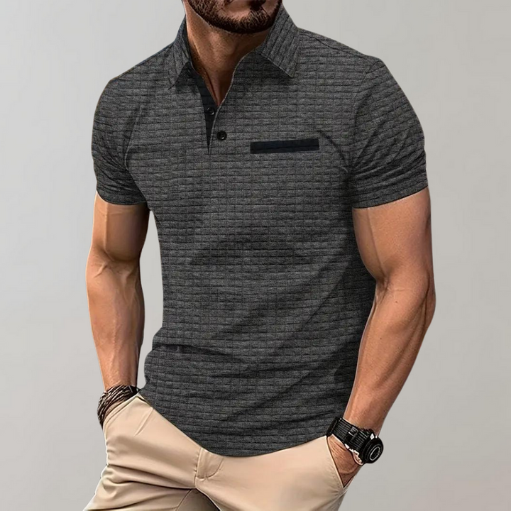 W&W Mode - Texturiertes Poloshirt