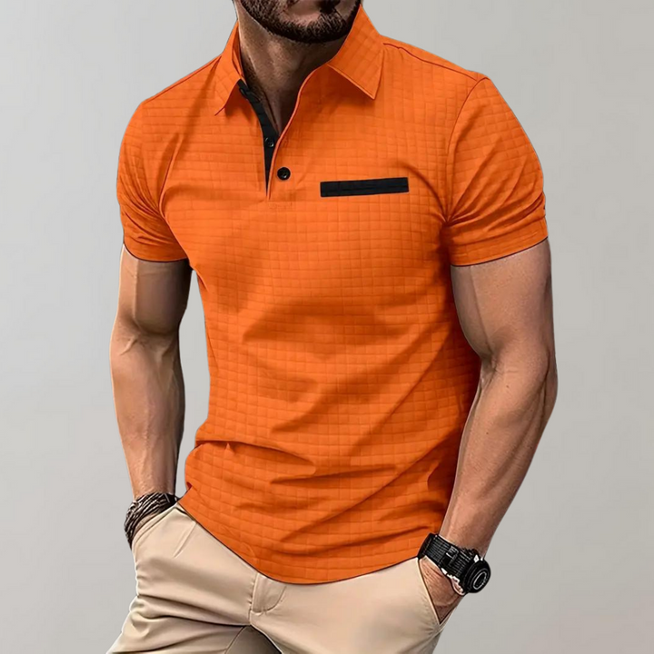 W&W Mode - Texturiertes Poloshirt