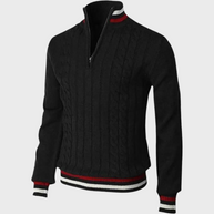 WW | Stilvolle Herrenpullover Mit Halben Reißverschluss