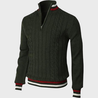 WW | Stilvolle Herrenpullover Mit Halben Reißverschluss
