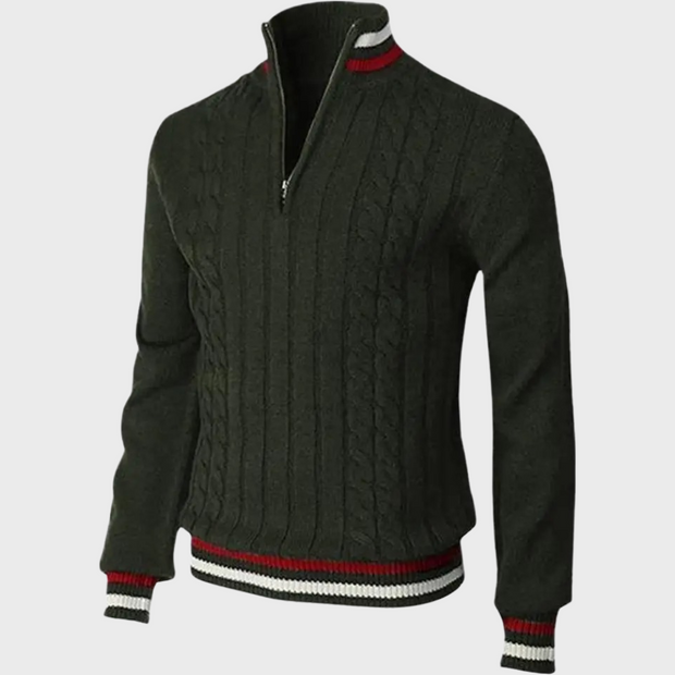WW | Stilvolle Herrenpullover Mit Halben Reißverschluss