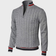 WW | Stilvolle Herrenpullover Mit Halben Reißverschluss