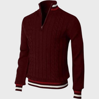 WW | Stilvolle Herrenpullover Mit Halben Reißverschluss