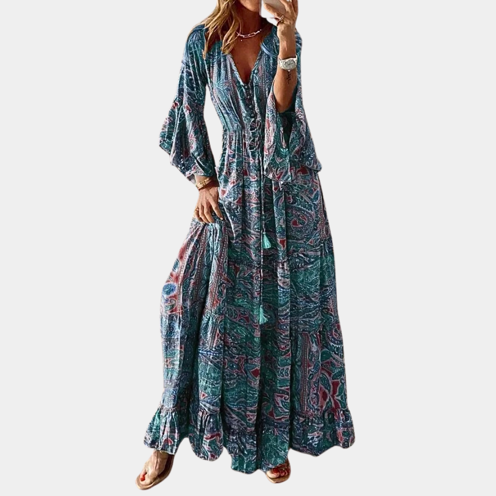 WW | Boho Lange Kleid Für Frauen
