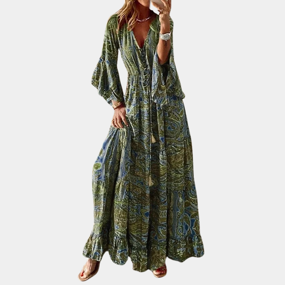 WW | Boho Lange Kleid Für Frauen