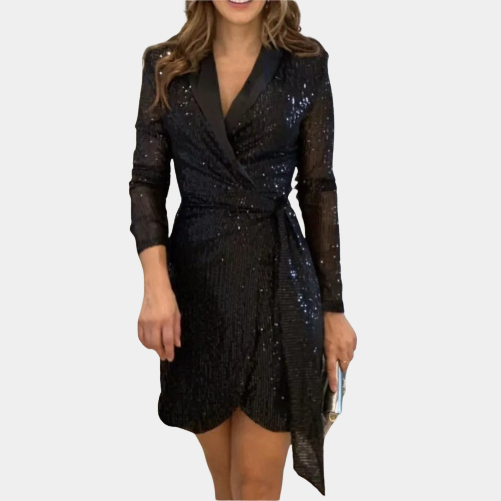 WW | Elegante Damenblazer Kleid Mit Gürtel
