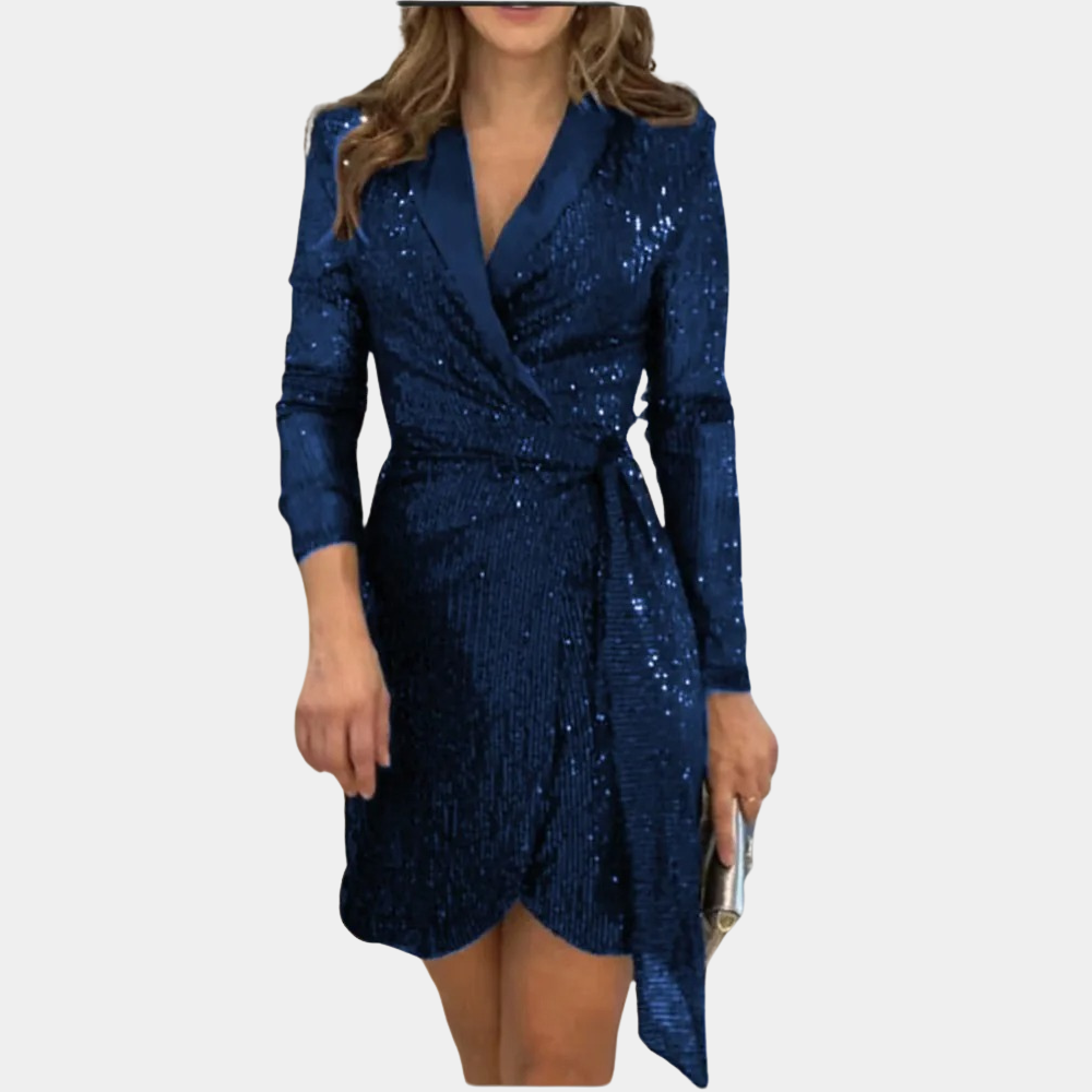 WW | Elegante Damenblazer Kleid Mit Gürtel