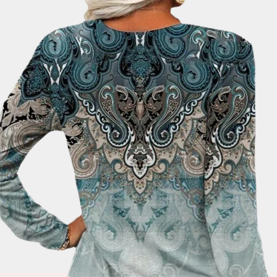 WW | Boho Paisley Bluse mit Farbverlauf für Damen