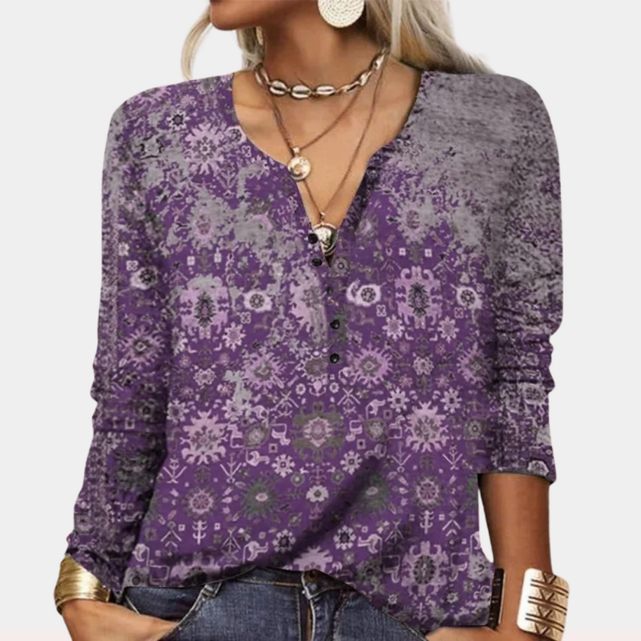 WW | Boho Paisley Bluse mit Farbverlauf für Damen