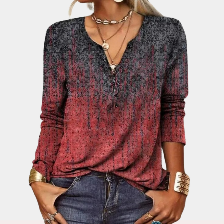 WW | Boho Paisley Bluse mit Farbverlauf für Damen