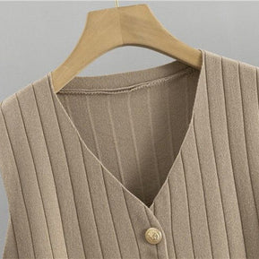 WW | Elegantes Strickweste- Mit Cardigan- Und Hosen-Set