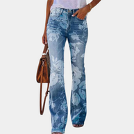WW | Damen Jeans Mit Ausgestelltem Bein Und Knopfdetails