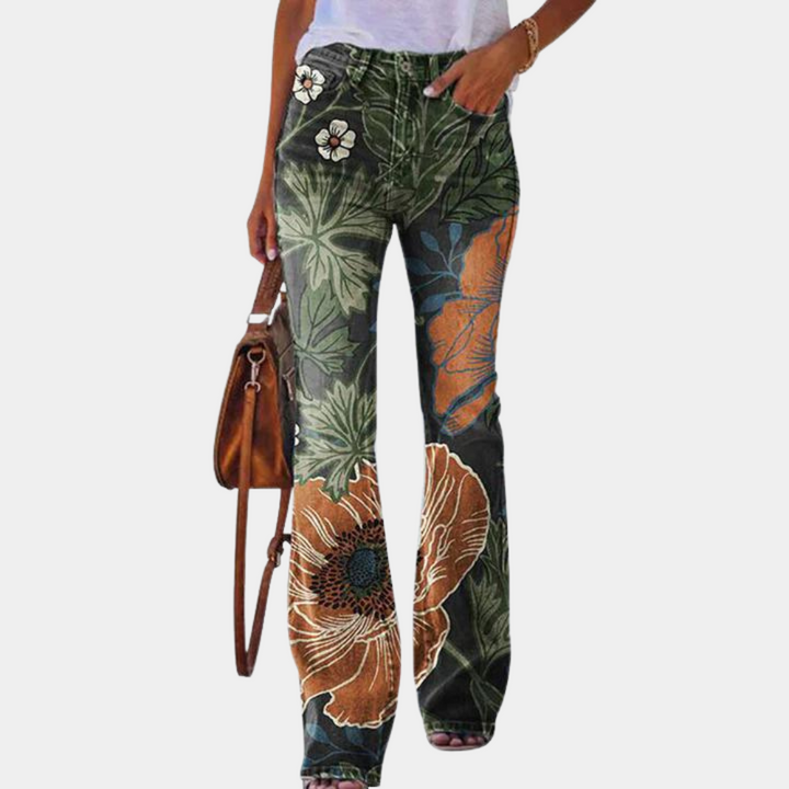 W&W Mode | Damen Jeans Mit Ausgestelltem Bein Und Knopfdetails