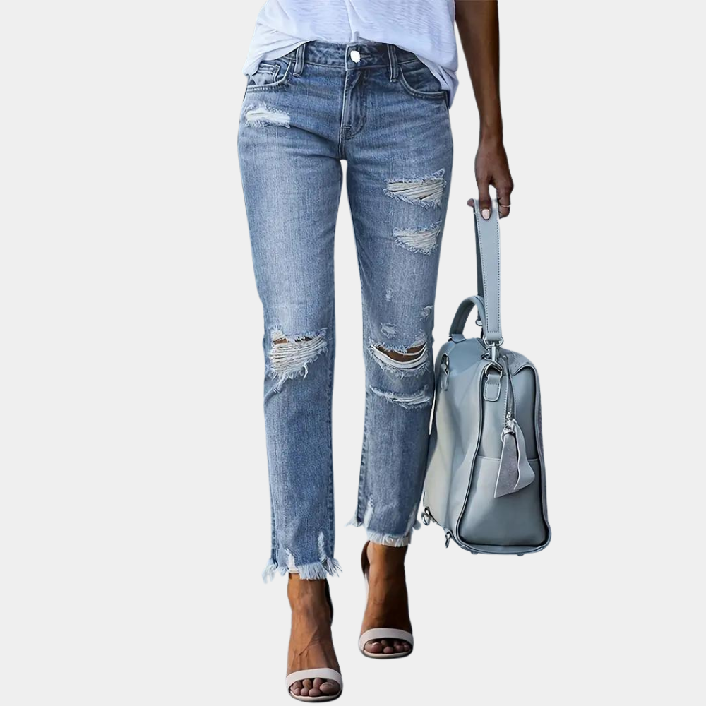 WW | Trendige Damen Jeans mit coolem Destroyed-Effekt