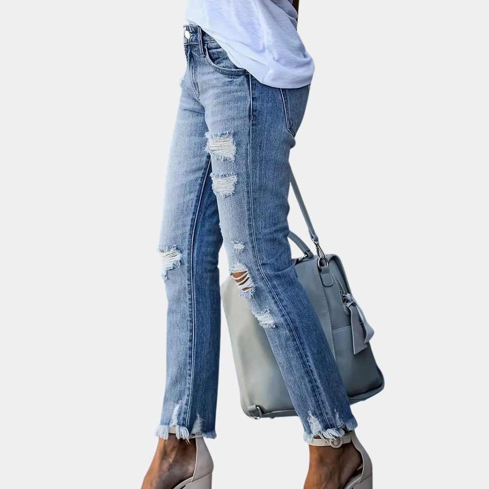 WW | Trendige Damen Jeans mit coolem Destroyed-Effekt