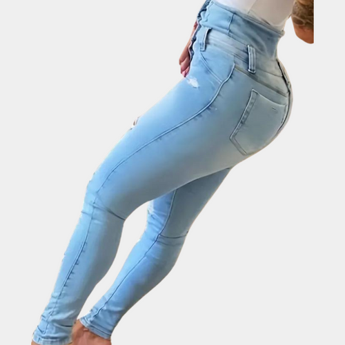 W&W Mode | Zerrissene High Waist Jeans Für Damen