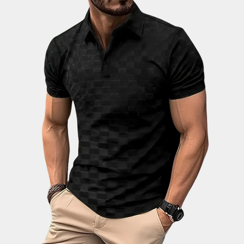 W&W Mode | Slim Fit Karo Poloshirt Für Herren