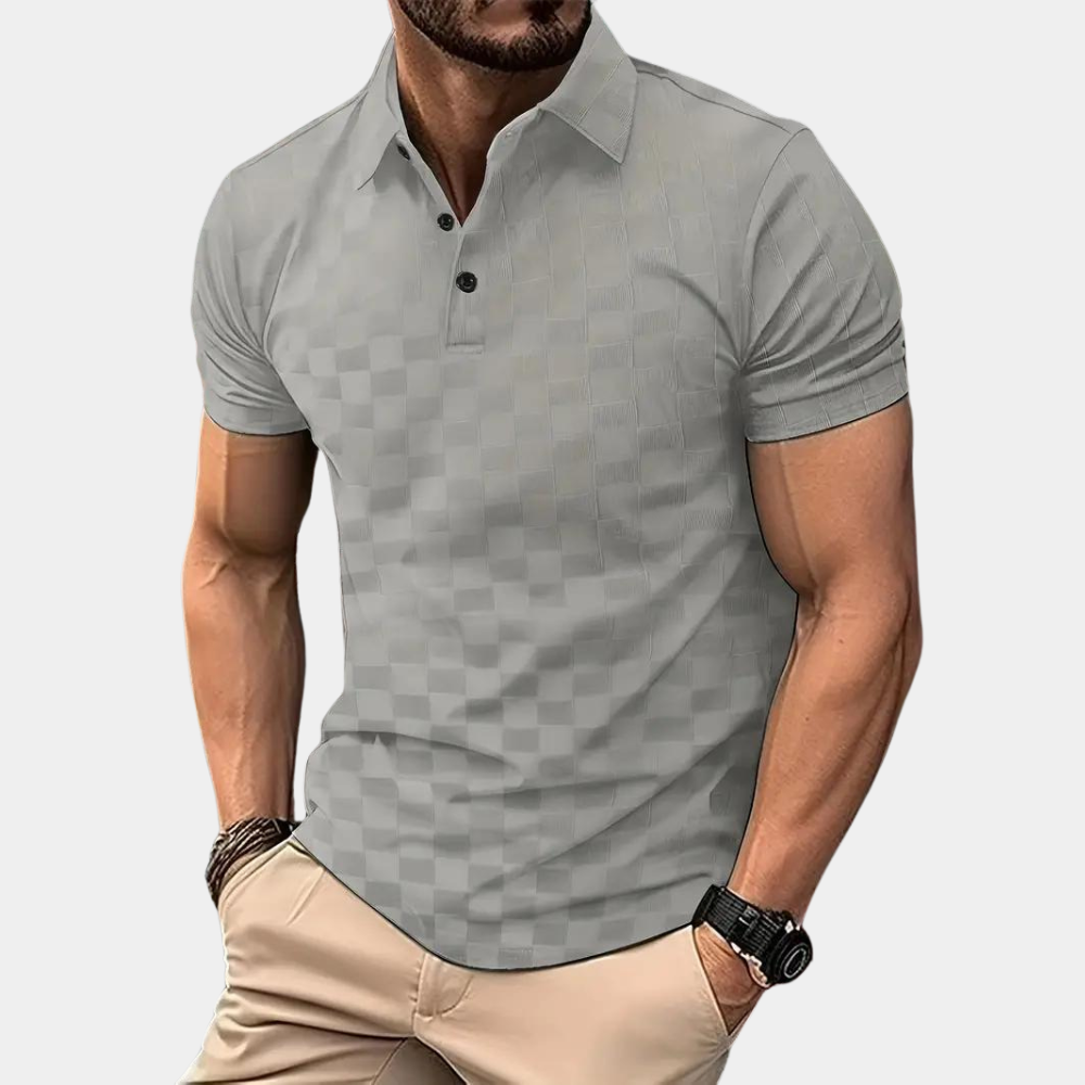 W&W Mode | Slim Fit Karo Poloshirt Für Herren