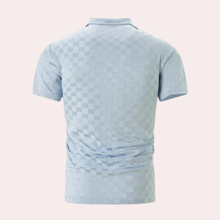 W&W Mode | Slim Fit Karo Poloshirt Für Herren