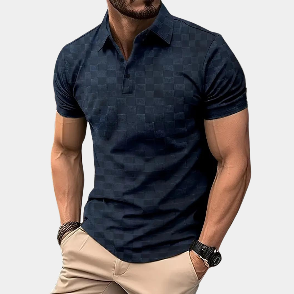 W&W Mode | Slim Fit Karo Poloshirt Für Herren