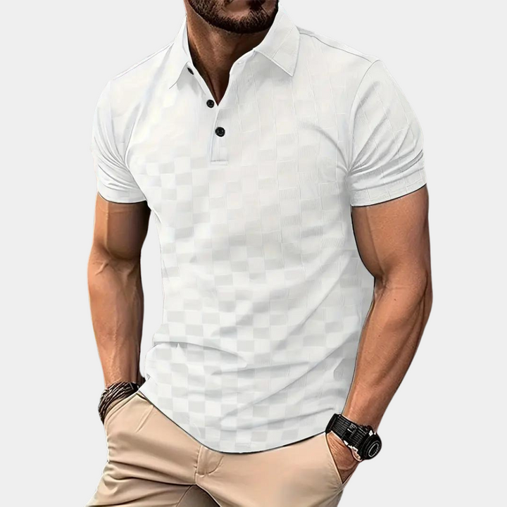 W&W Mode | Slim Fit Karo Poloshirt Für Herren