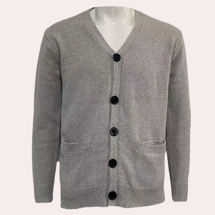 W&W Mode | Luxuriöse Herrenstrickjacke mit Knöpfen