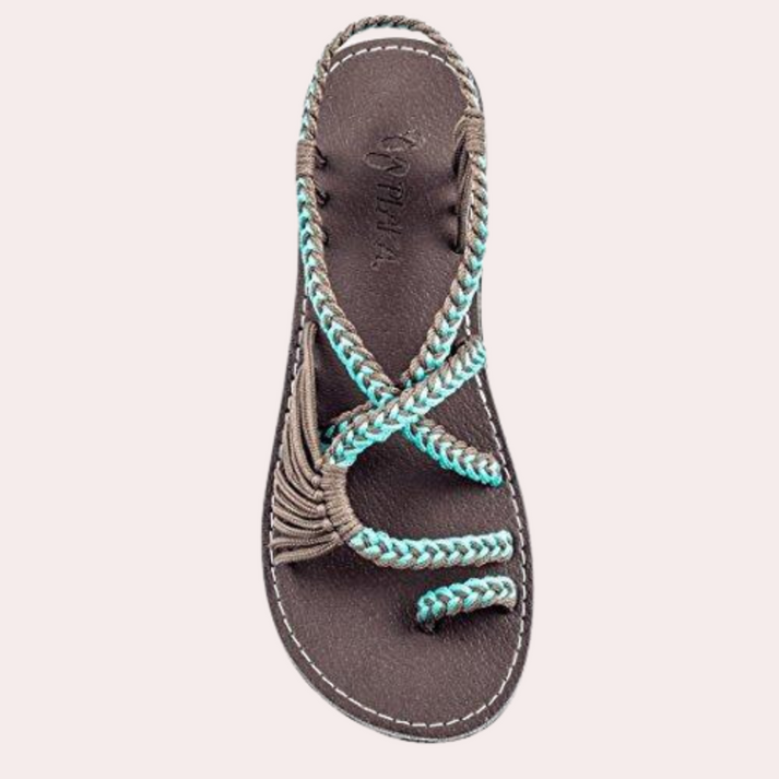W&W Mode | Leichte Flache Riemchensandalen mit Offenem Zehendesign für Komfort