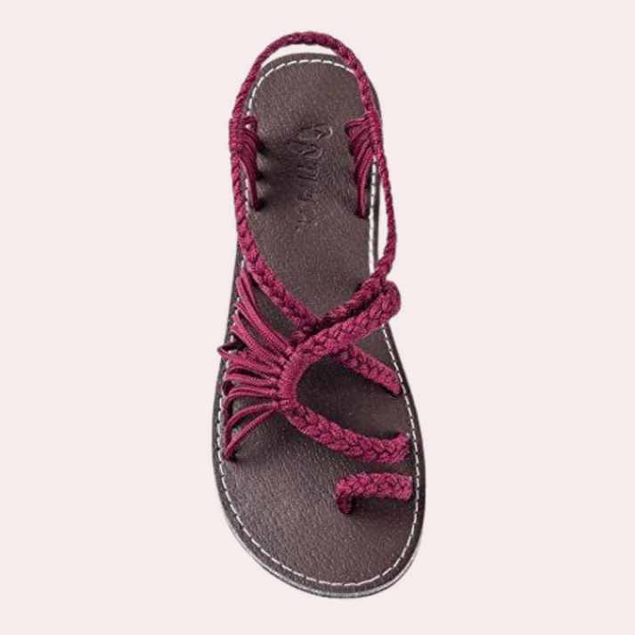 W&W Mode | Leichte Flache Riemchensandalen mit Offenem Zehendesign für Komfort