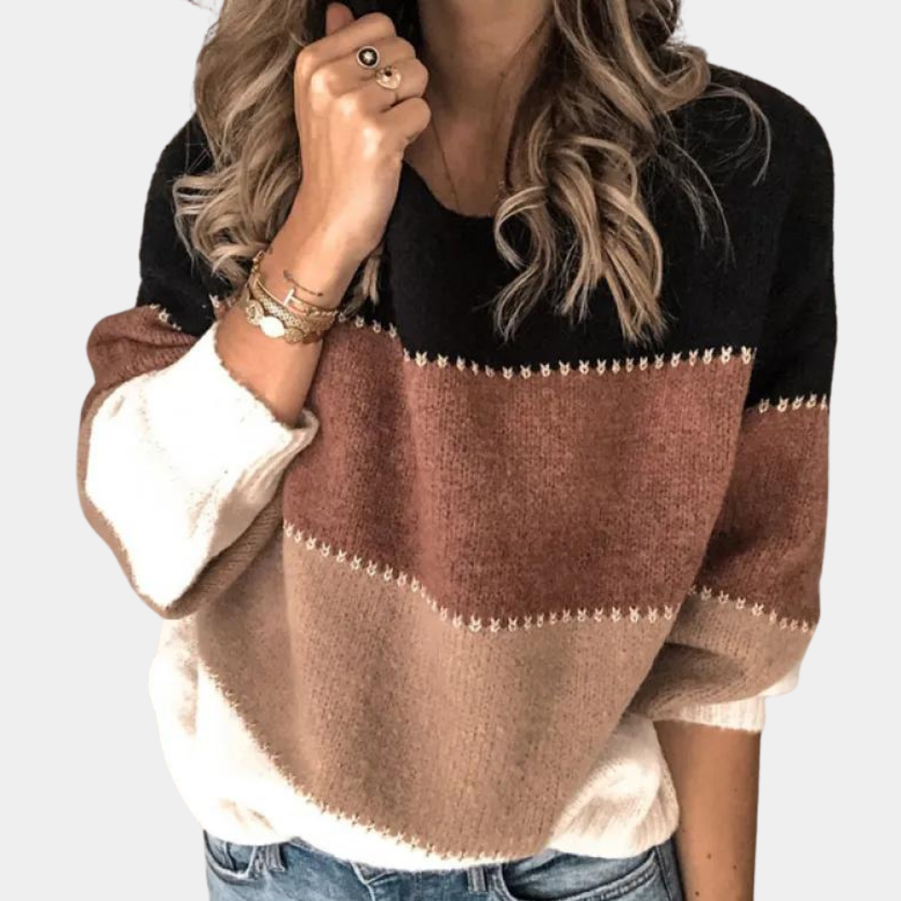 WW | Stilvoll Gestreifter Pullover Für Damen