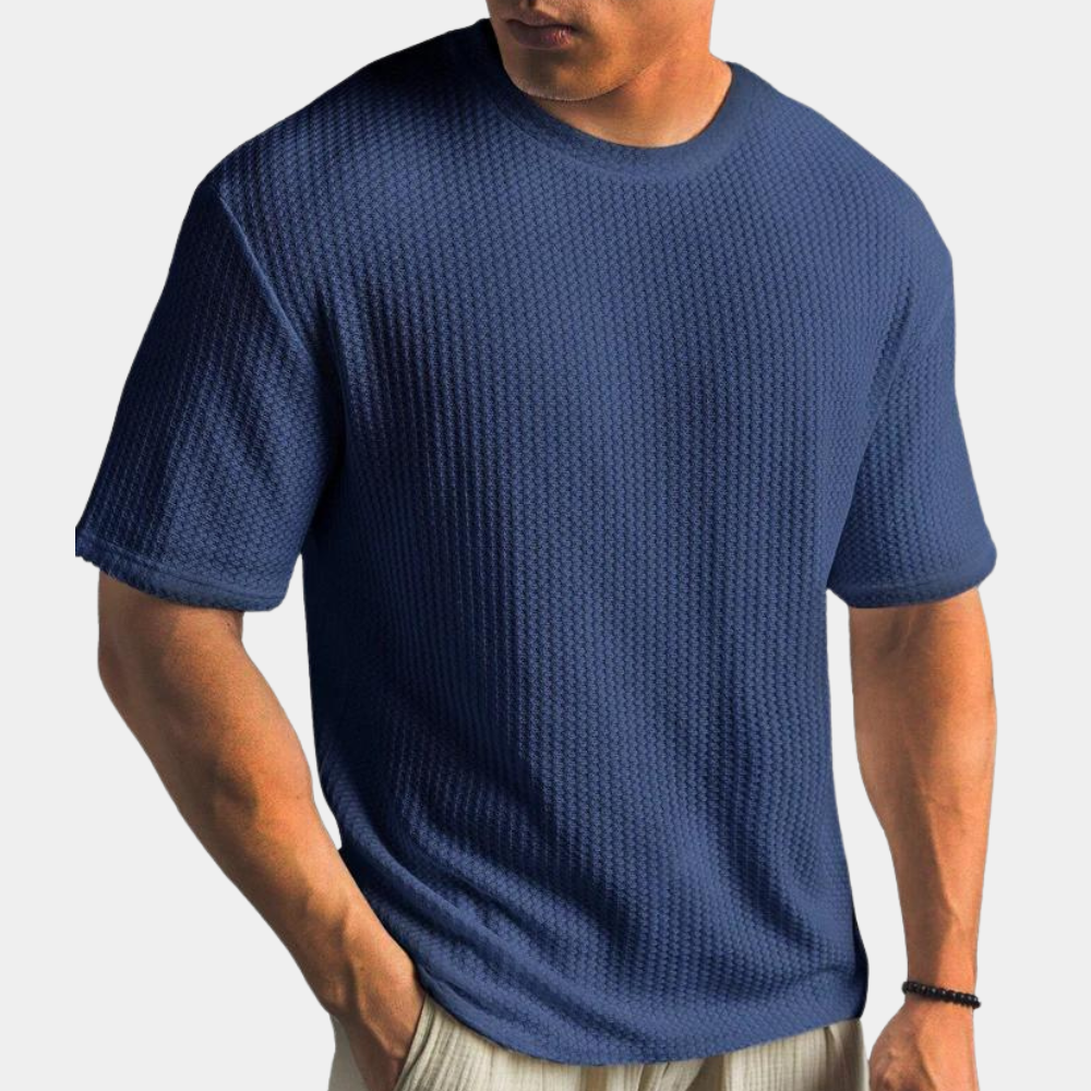 W&W Mode | Geripptes T-shirt Für Herren Lässig & Bequem