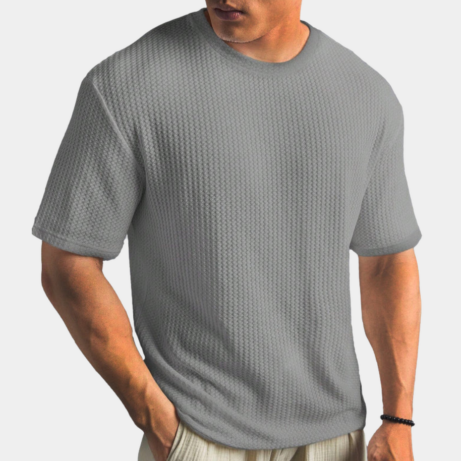 WW | Geripptes T-shirt Für Herren Lässig & Bequem