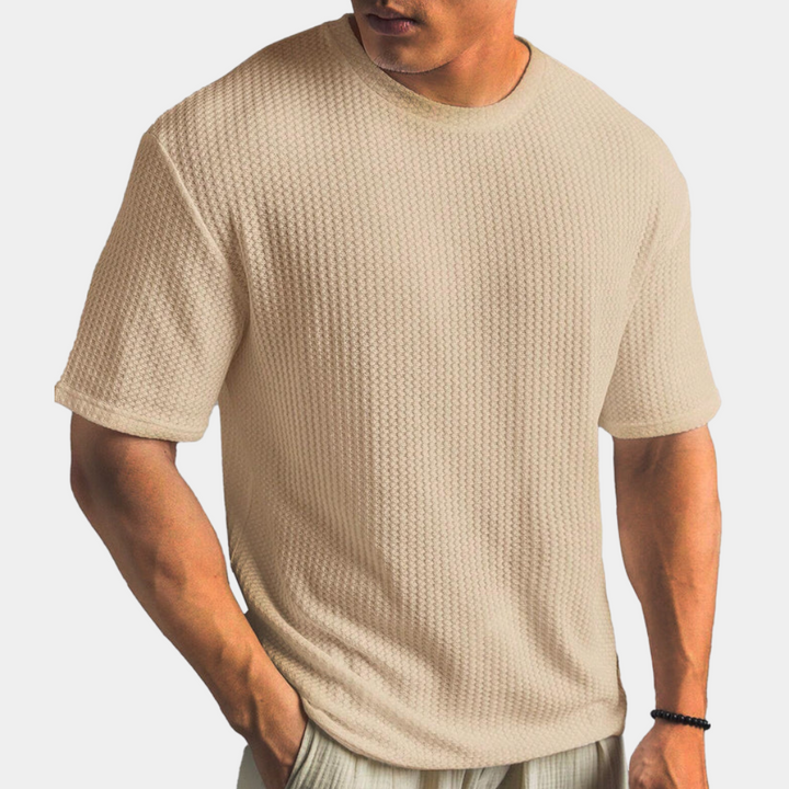 W&W Mode | Geripptes T-shirt Für Herren Lässig & Bequem