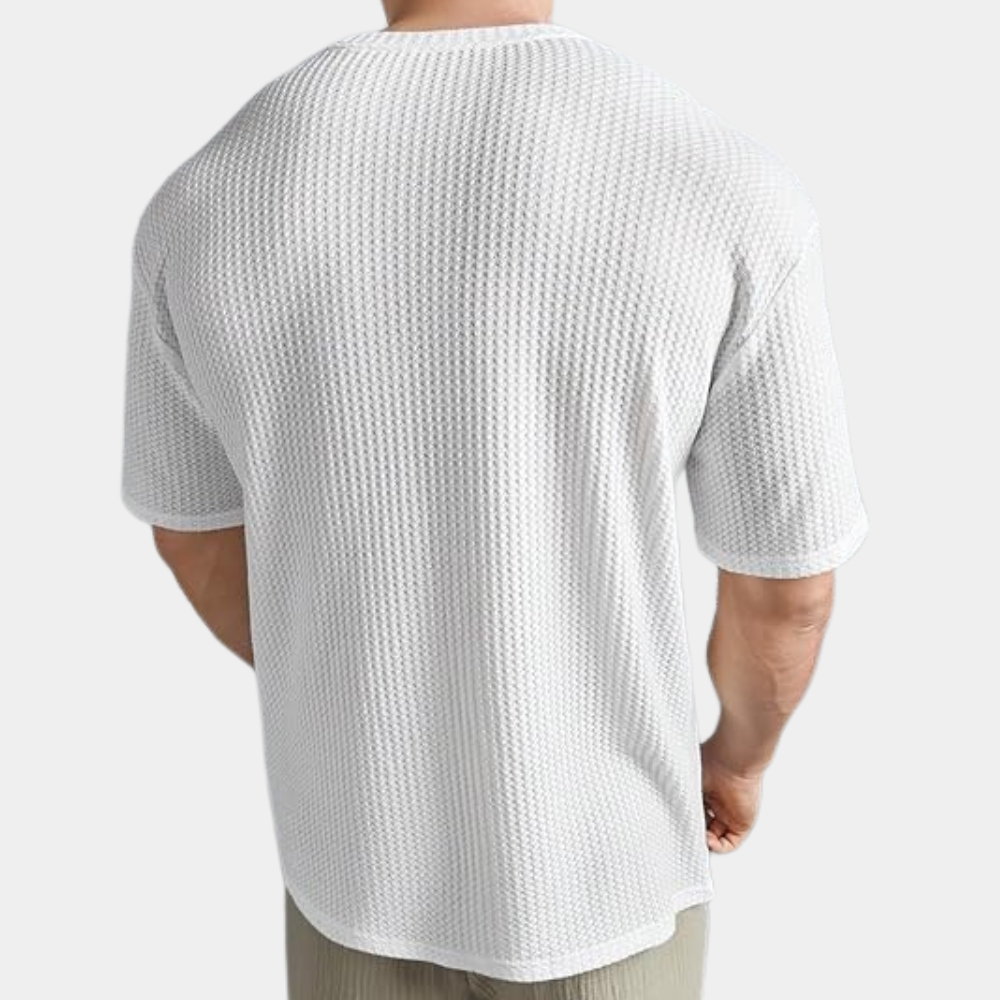 WW | Geripptes T-shirt Für Herren Lässig & Bequem