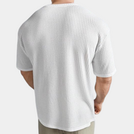 WW | Geripptes T-shirt Für Herren Lässig & Bequem